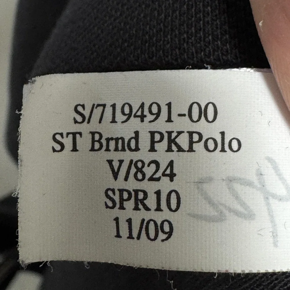 Banana Republic Polo Shirt Mens Small Black‎ Stretch Embroidered Short Sleeve